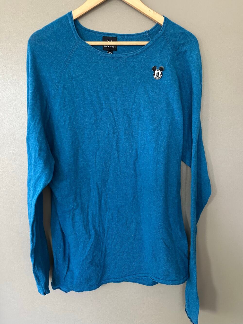Magaschoni Blue Long Sleeve Sweater Mickey Mouse Disney Patch luxury designer